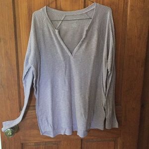 Soft and sexy plush ribbed long sleeve. AEO